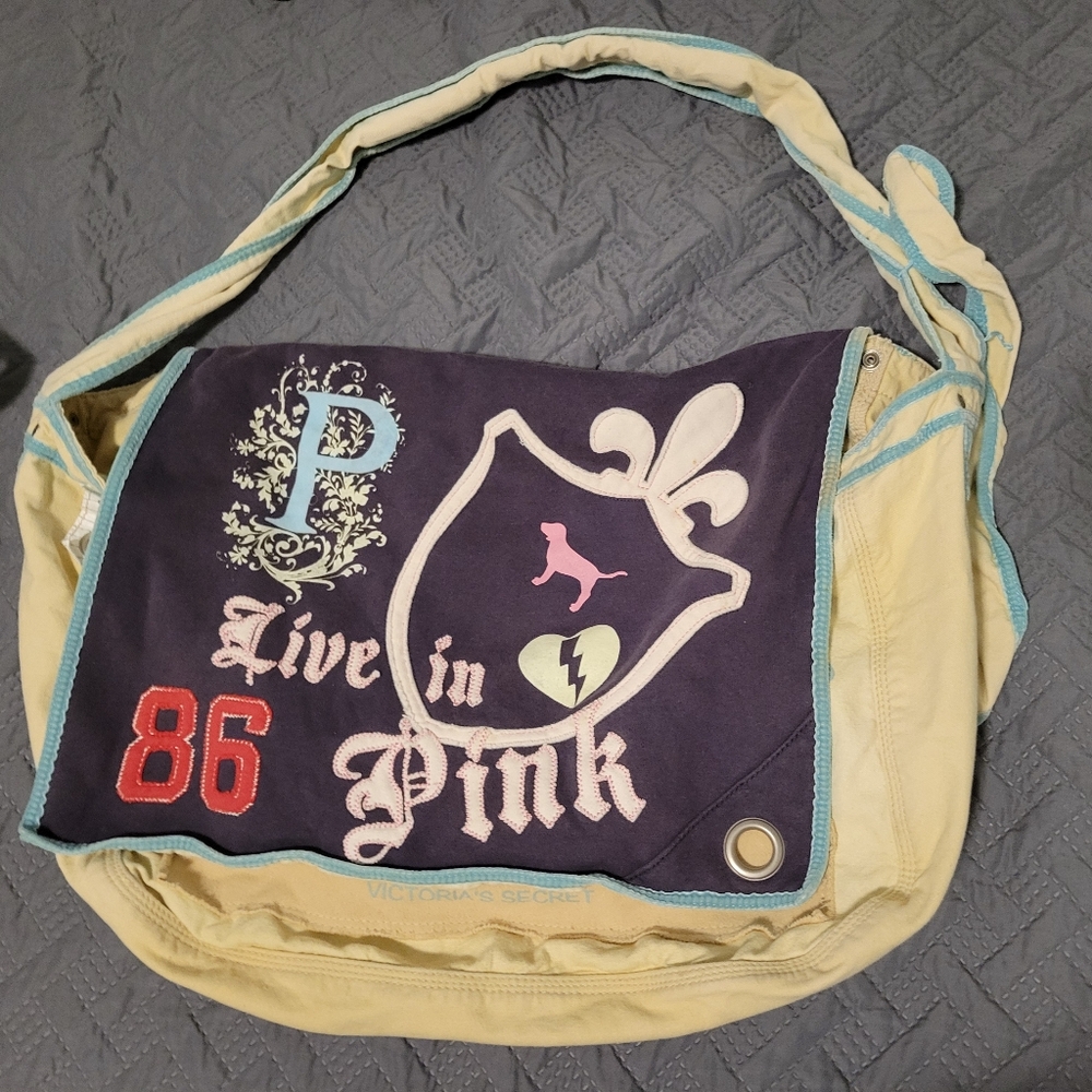 Vintage Pink Duffel Tote